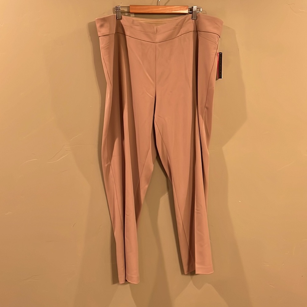 Investment ll Tan Dress Pants Elastic Waist size 22WR MidRise
